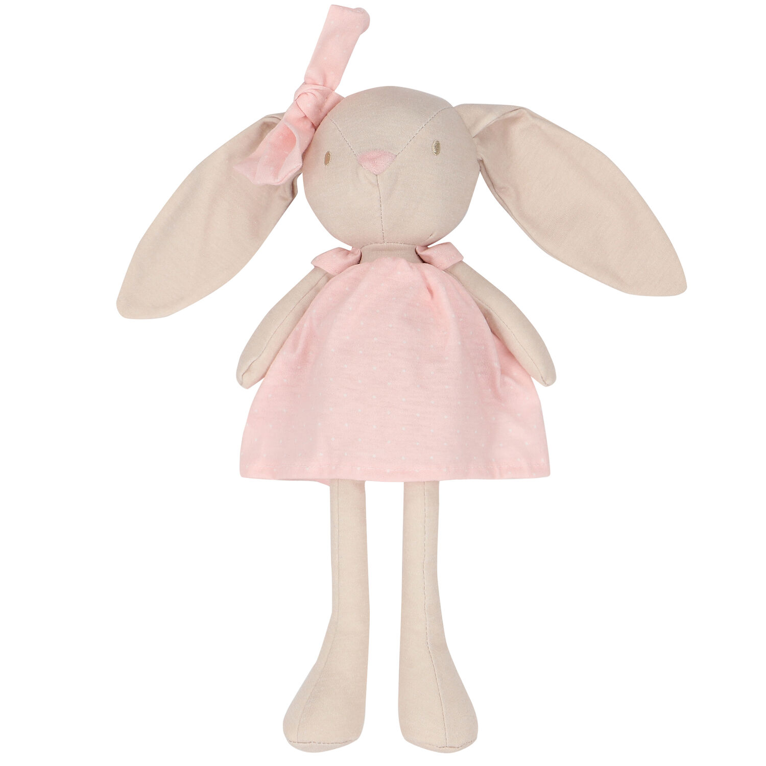 Baby Girls Beige & Pink Bunny Toy, 1, hi-res